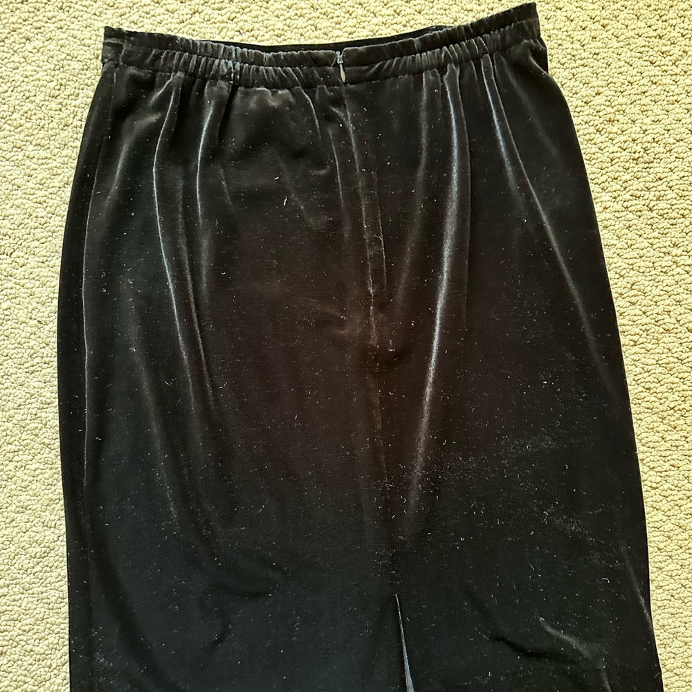 Alex Evenings Black Velvet Jacket/Skirt Glam Formal Petite - Picture 13 of 15